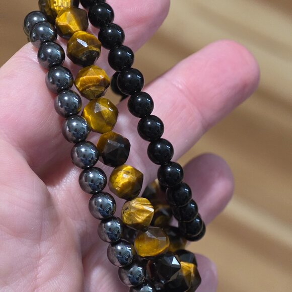 The Shielded Soul Protection Bundle: Obsidian • Hematite • Tiger’s Eye - Picture 1 of 1